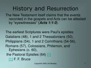 History and Resurrection