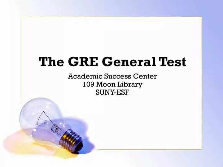the gre general test