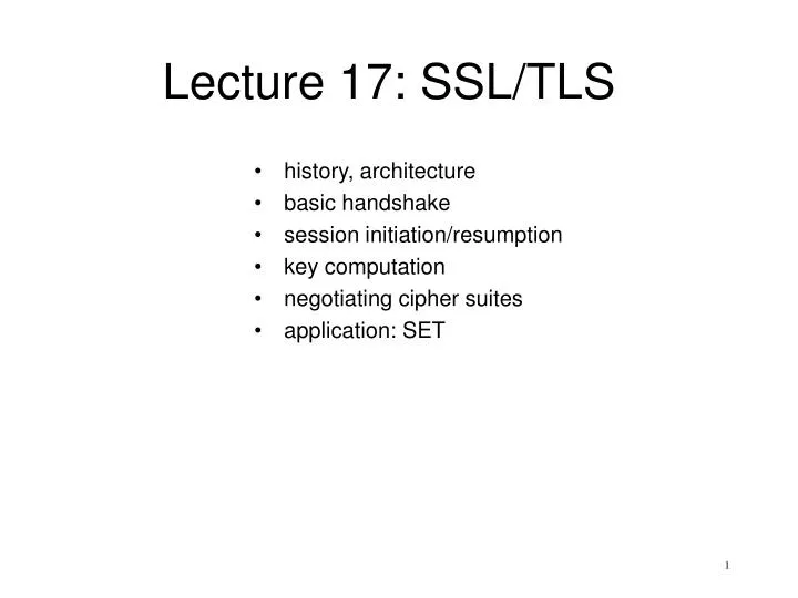 lecture 17 ssl tls