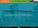 Comprehensive Enterprise Risk Management for Campus Safety and Business Continuity - slide 1