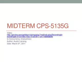 Midterm cps-5135g