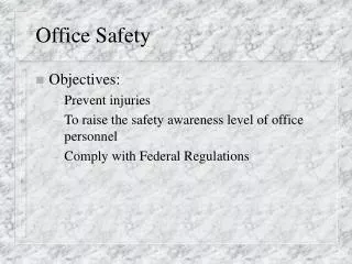 Office Safety