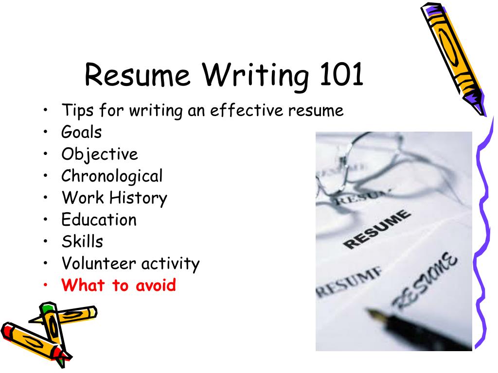 PPT - Resume Writing 101 PowerPoint Presentation, free download - ID ...
