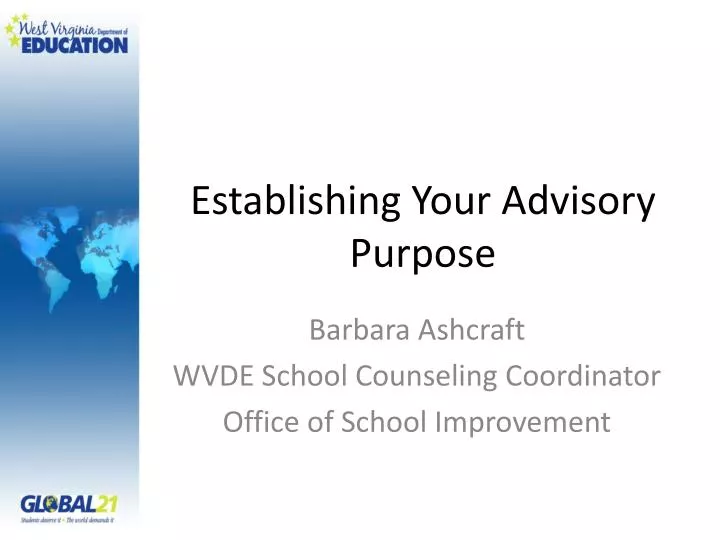 establishing your advisory purpose