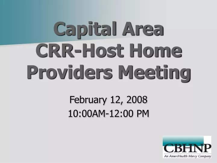 capital area crr host home providers meeting