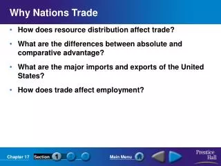 Why Nations Trade