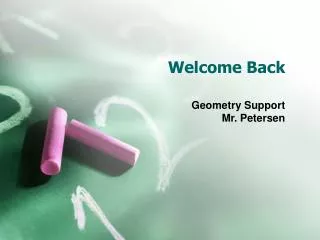 Welcome Back