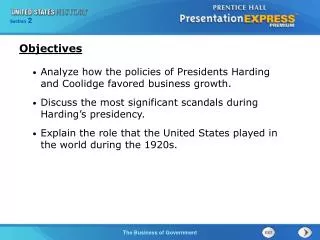 Analyze how the policies of Presidents Harding and Coolidge favored business growth.