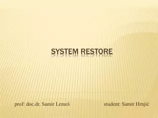 prof doc dr samir leme student samir hrnji