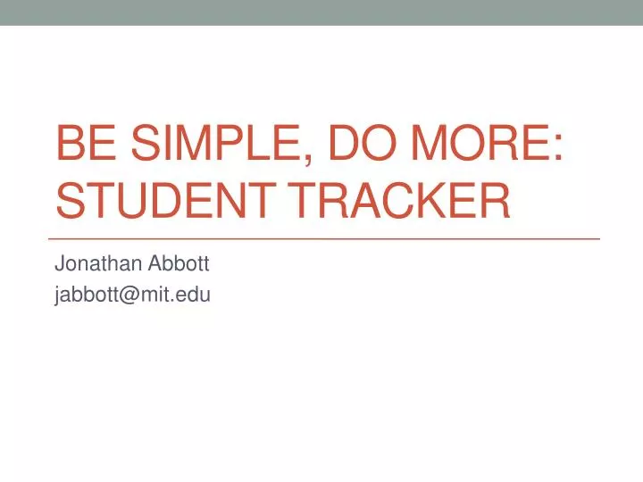 be simple do more student tracker