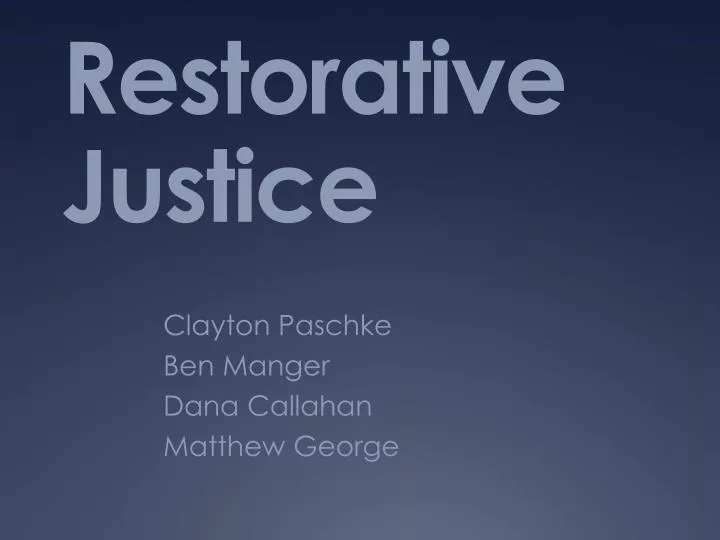 restorative justice