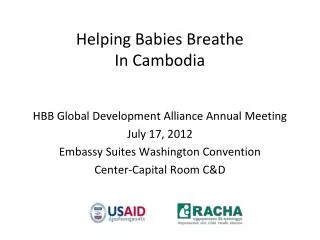 Helping Babies Breathe In Cambodia