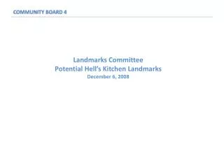 COMMUNITY BOARD 4