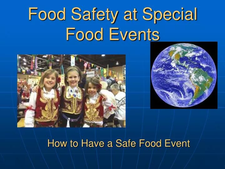food safety at special food events