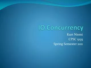 IO Concurrency