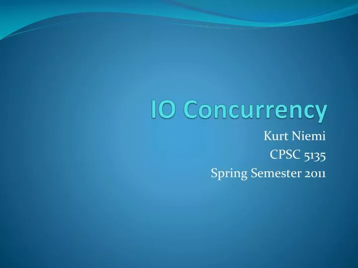 io concurrency