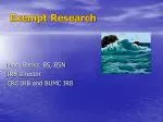 Guidelines for Exempt Research: Understanding IRB Review and Human Subjects Research - slide 1