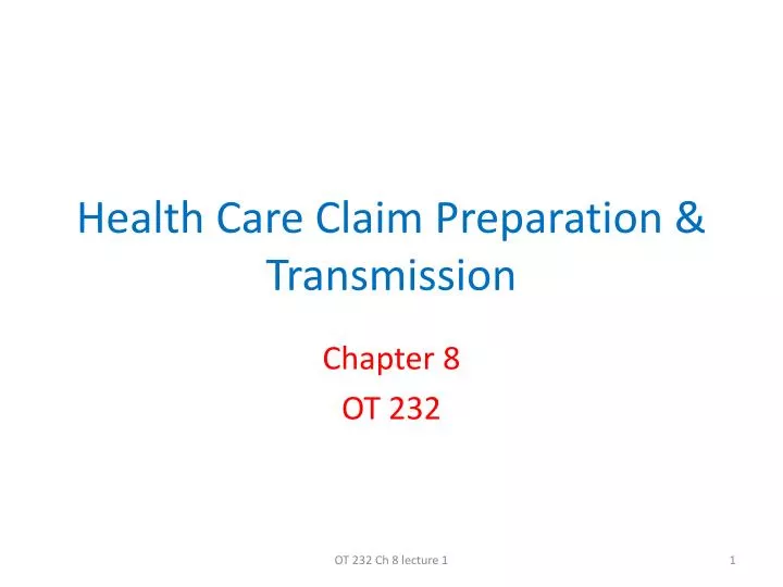 health care claim preparation transmission