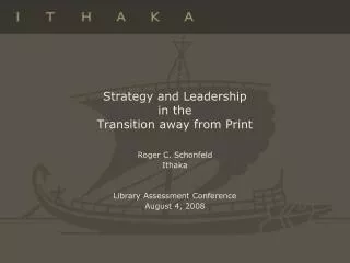 Strategy and Leadership in the Transition away from Print