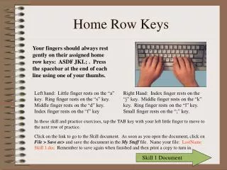 Home Row Keys
