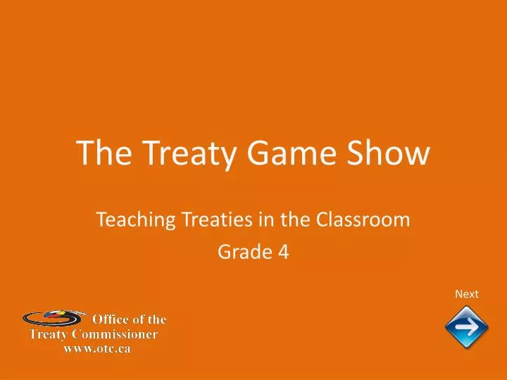 the treaty game show