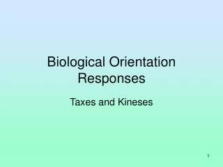 Biological Orientation Responses