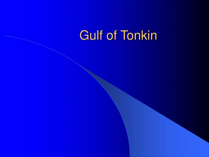 gulf of tonkin