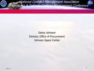 National Contract Management Association Aerospace &amp; Defense Contract Management Conference