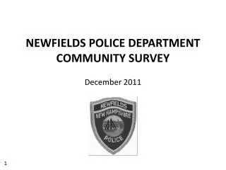 Newfields Police Department Community Survey