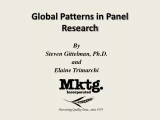 Global Patterns in Panel Research