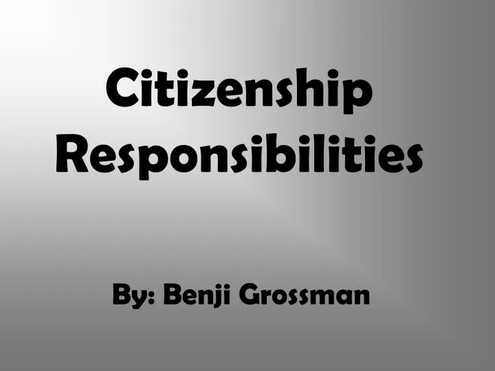 citizenship responsibilities