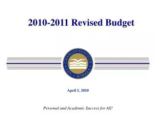 2010-2011 Revised Budget