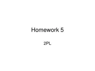 Homework 5