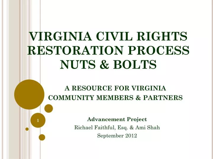 virginia civil rights restoration process nuts bolts