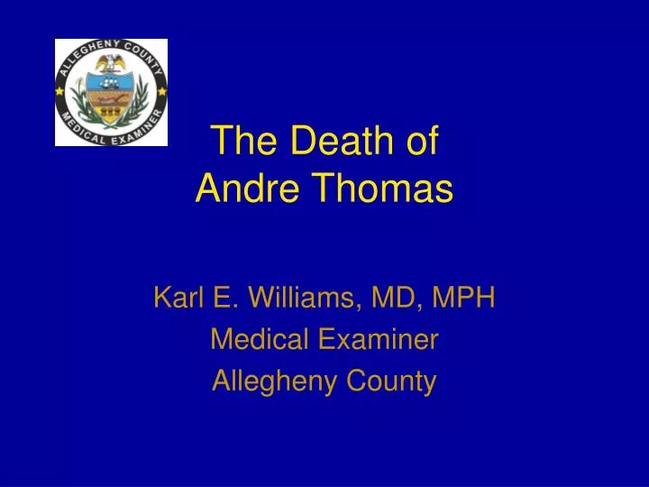 the death of andre thomas