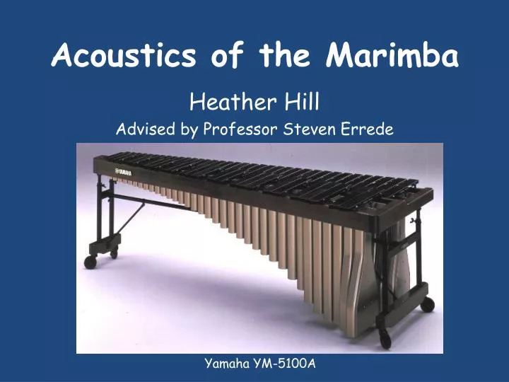 acoustics of the marimba