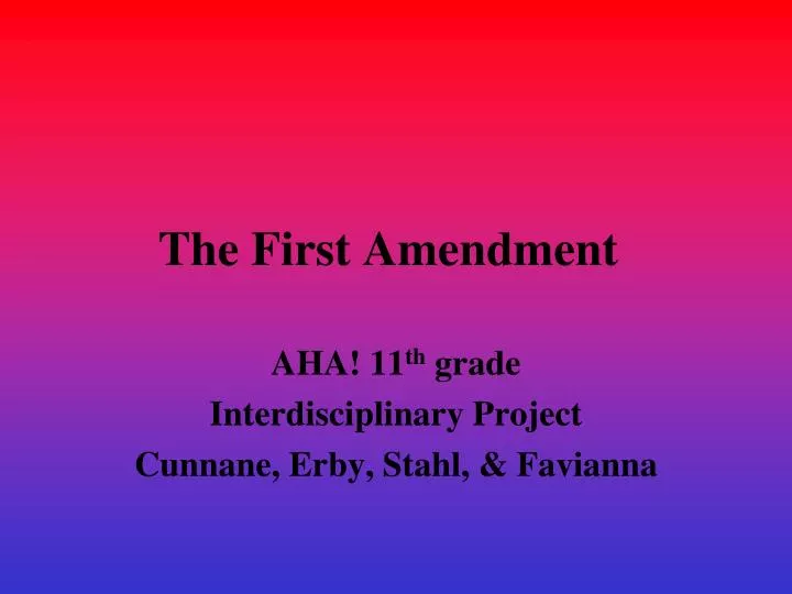 the first amendment