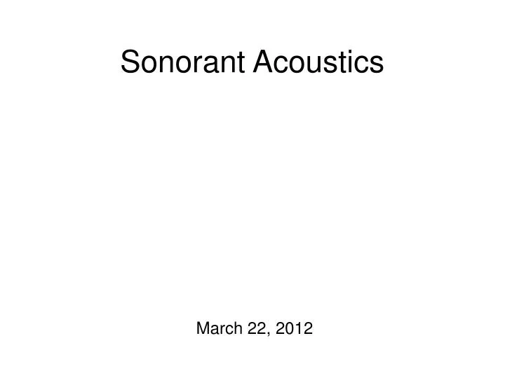 sonorant acoustics