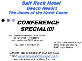 Salt Rock Hotel Beach Resort The Jewel of the North Coast