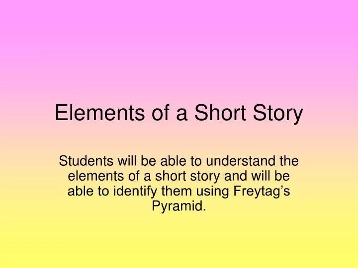 elements of a short story