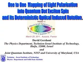 One to One Mapping of Light Polarization into Quantum Dot Exciton Spin