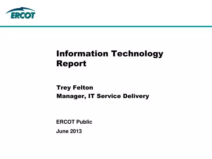 information technology report