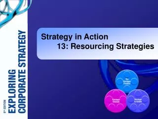 Strategy in Action 	13: Resourcing Strategies