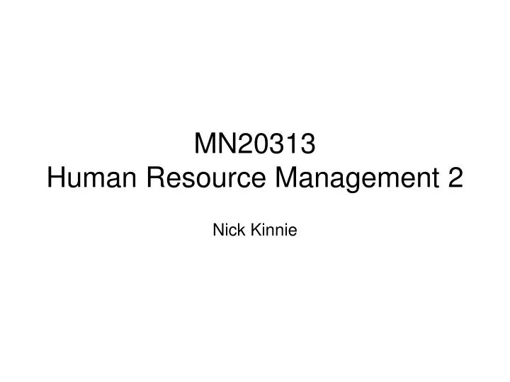 mn20313 human resource management 2