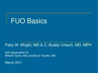 FUO Basics