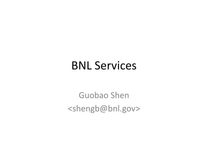 bnl services