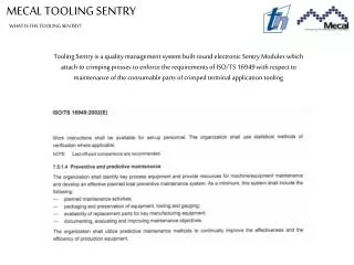 MECAL TOOLING SENTRY