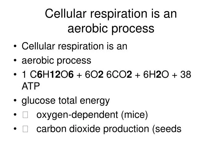 cellular respiration is an aerobic process