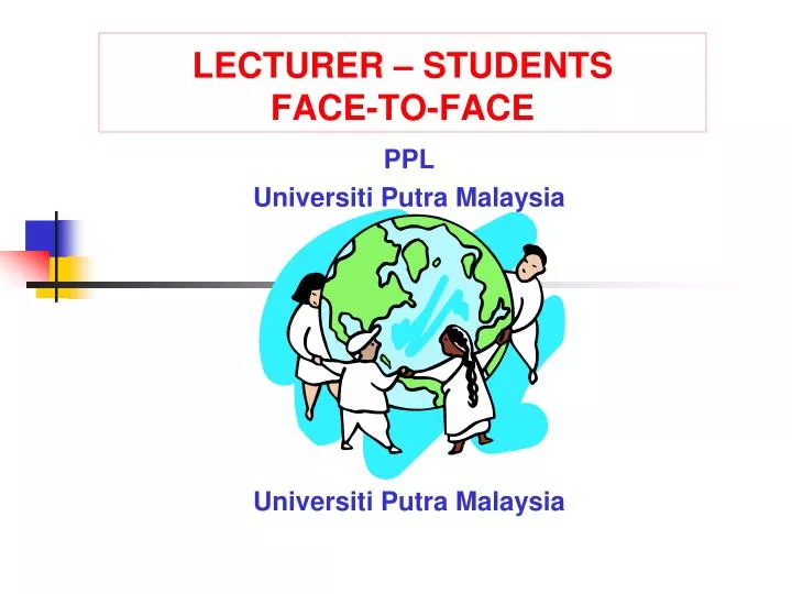 lecturer students face to face