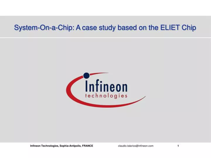 system on a chip a case study based on the eliet chip